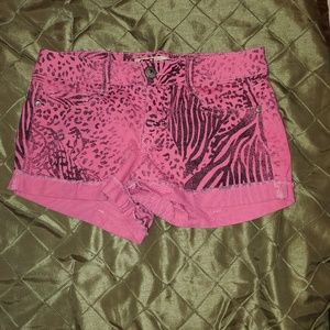 Size 5 pink low rise shorts